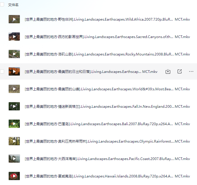 世界上最美的地方 【视频】【2007-2009】【蓝光720P】【16.4G】